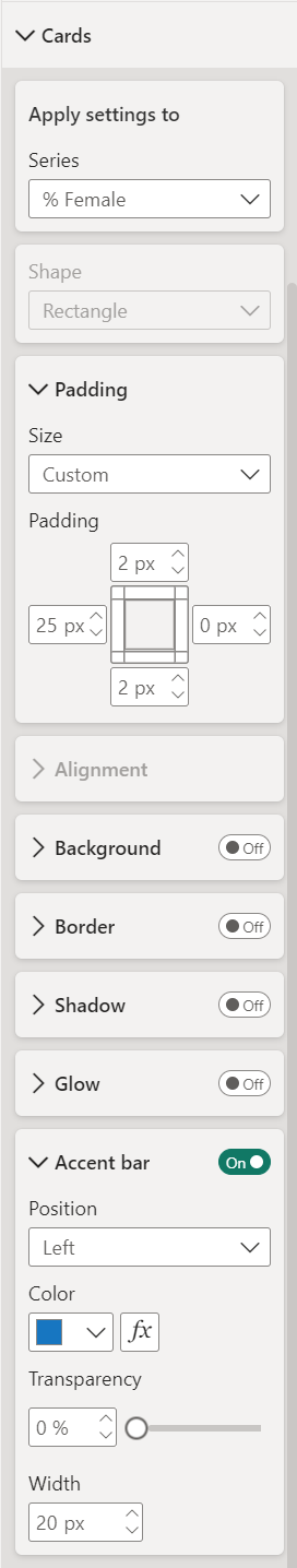 Settings for Accent color